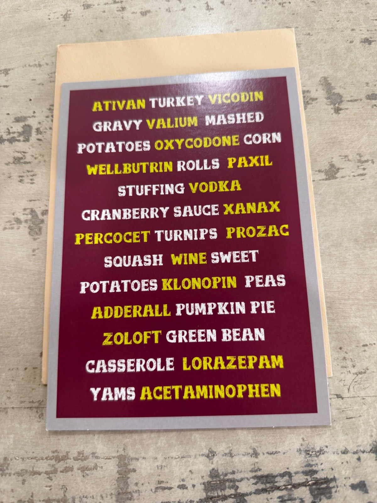 Recycled Paper Greetings Thanksgiving It’s All About Survival Greeting Card