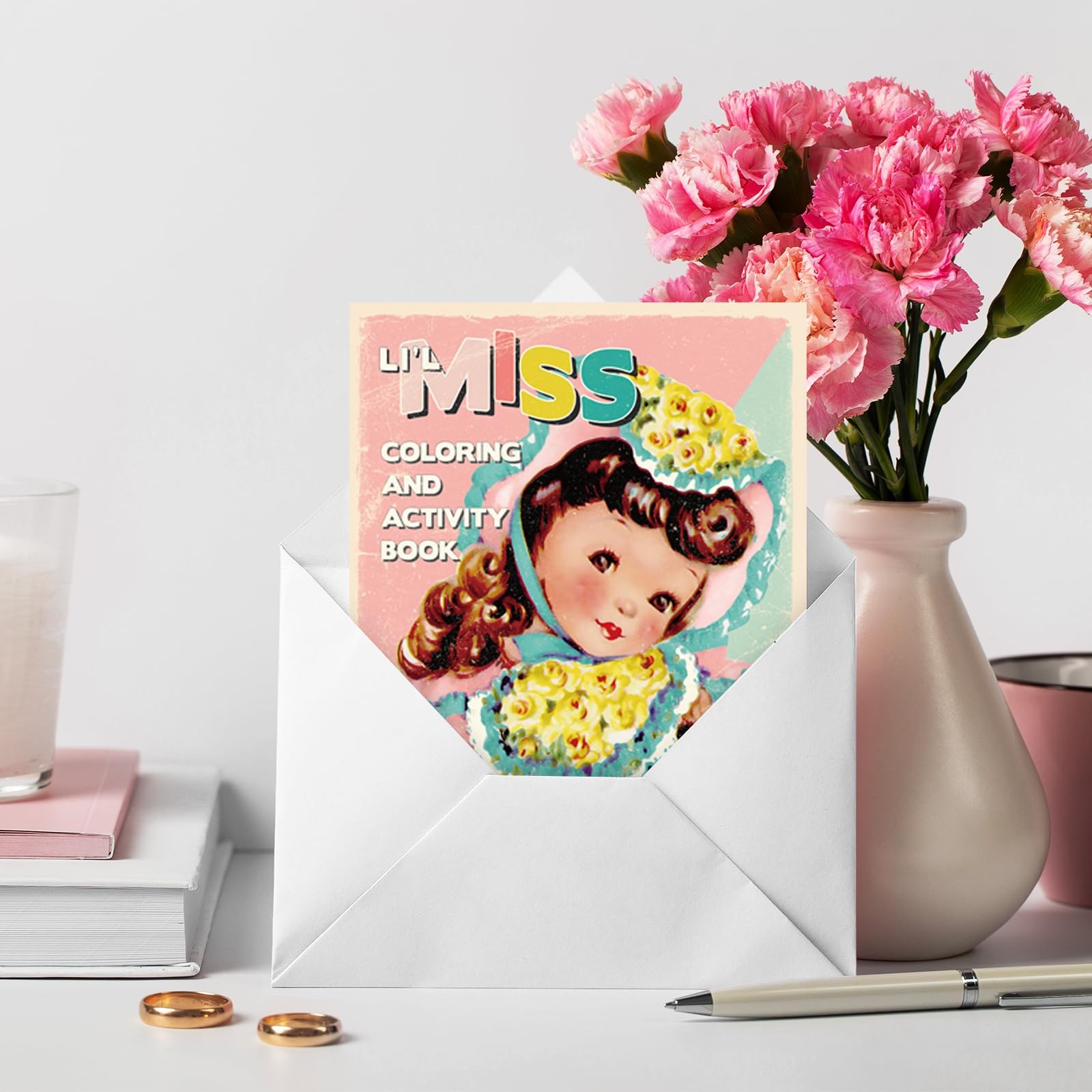 Whaline 36 Pack Vintage Greeting Cards Cute Girls Note 4 x 6 inch, Multicolor