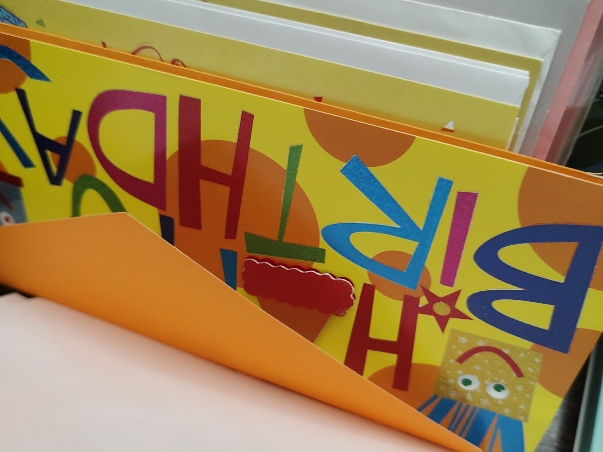 Greeting Cards & Org. Box: HBD, Valentine H. New Year, Mom’s Day, Etc. Etc. Misc
