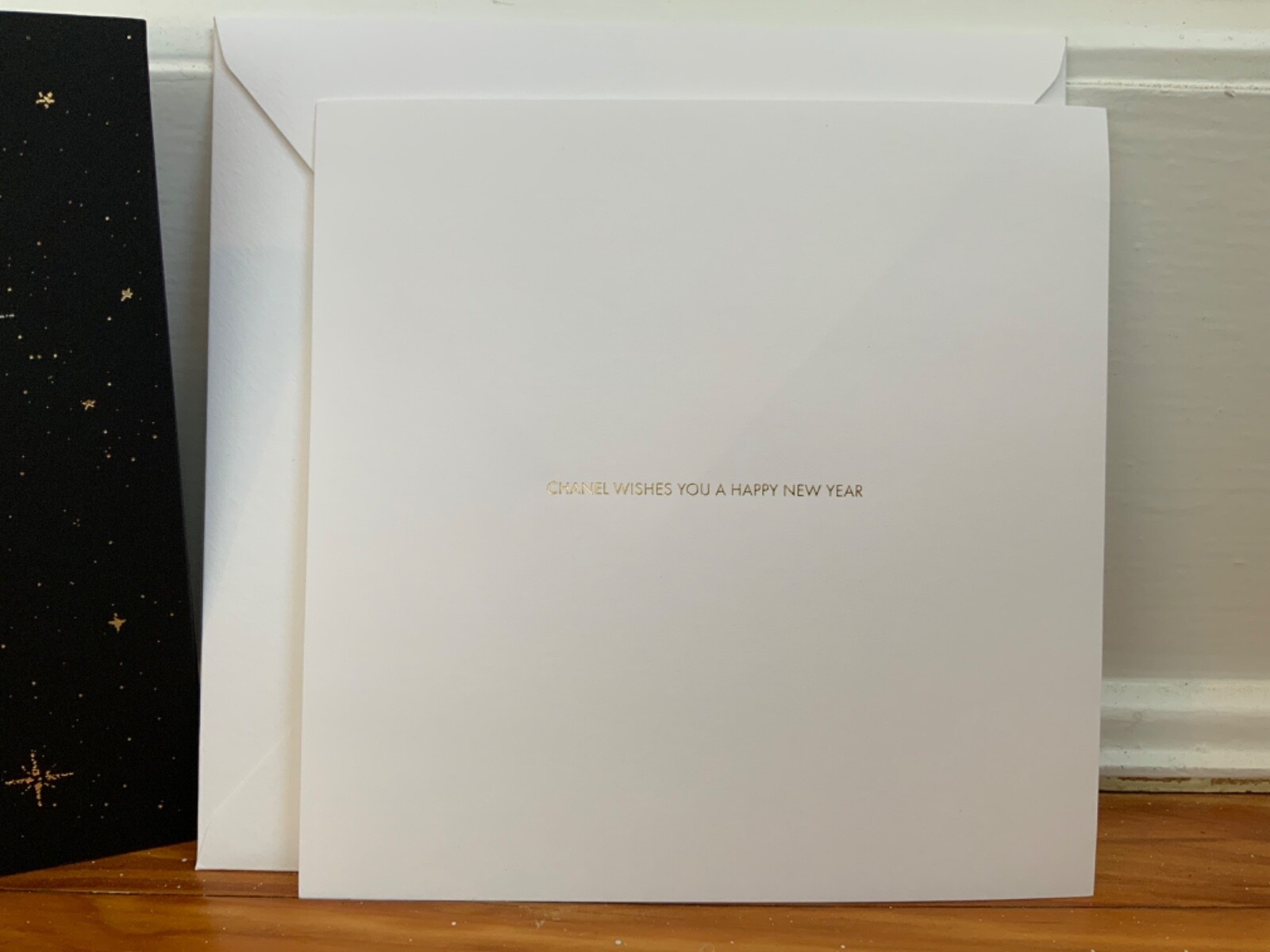 CHANEL 2021 VIP HOLIDAY CARD with insert envelope BRAND NEW 3 pieces total COCO