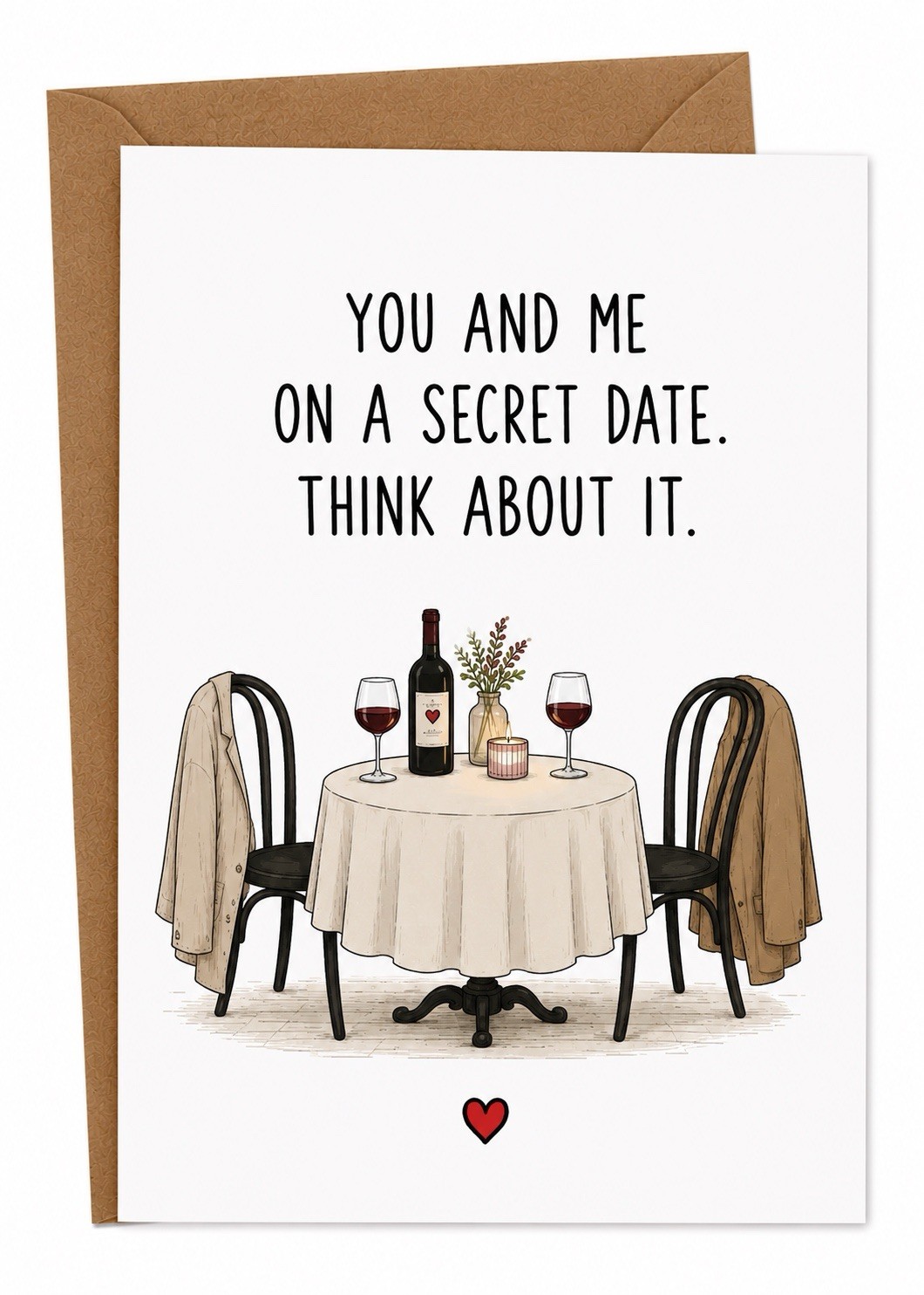 Funny Romantic Card for Boyfriend Girlfriend Secret Date Love Greeting Card