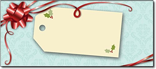 80 #10 Holiday Envelopes Gift Present Design for Christmas Letter Size Mail