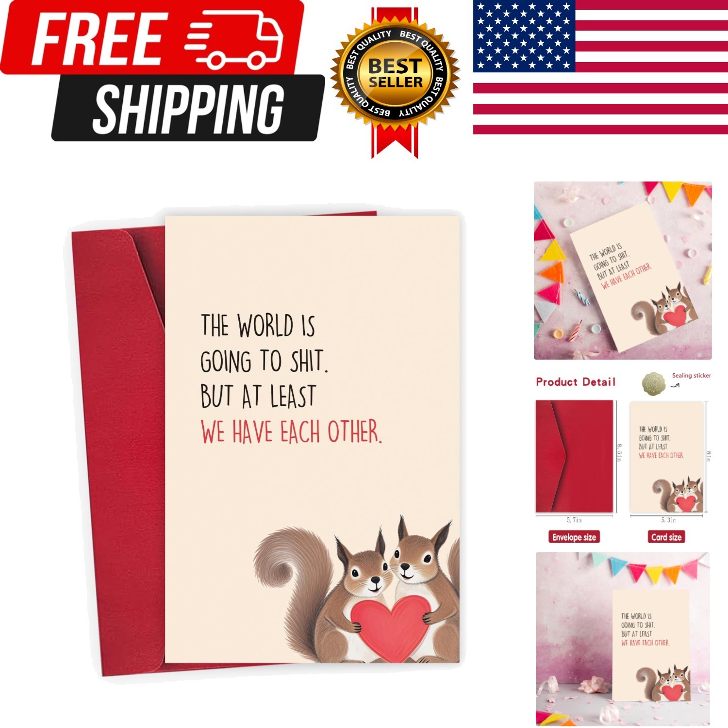 love card/anniversary card/have each other/squirrels