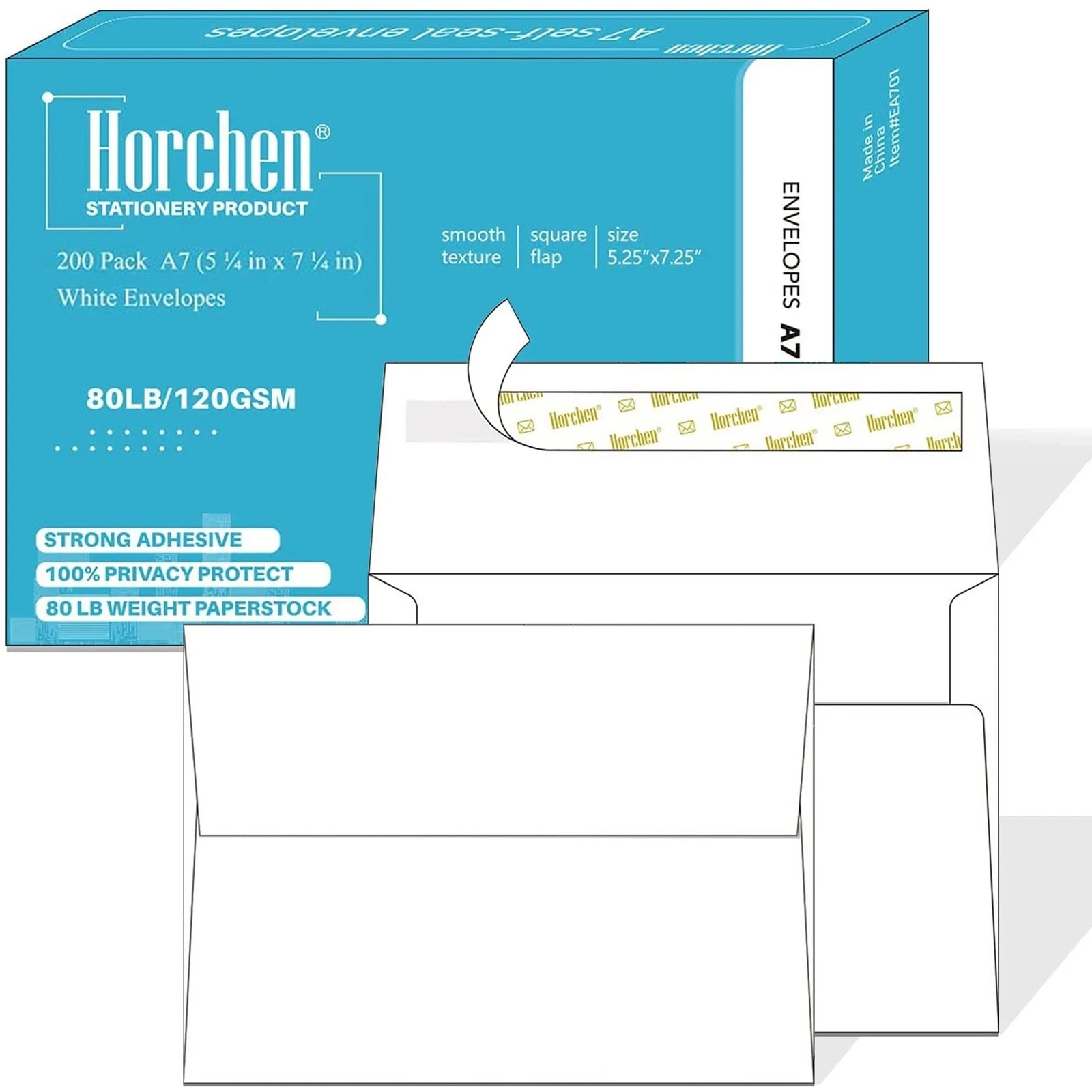 200 Pack 5×7 Invitation Envelopes with Peel & Seal for Cards, A7 Printable En…