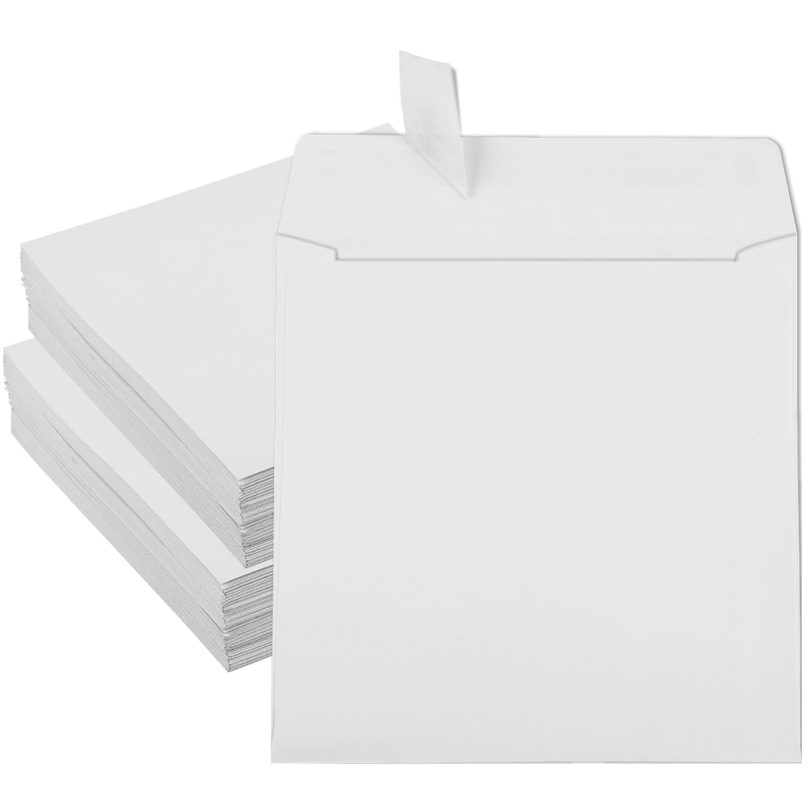 70 PCS 6×6 Inch 70LB White Square Self Seal Invitation Mailer Envelope