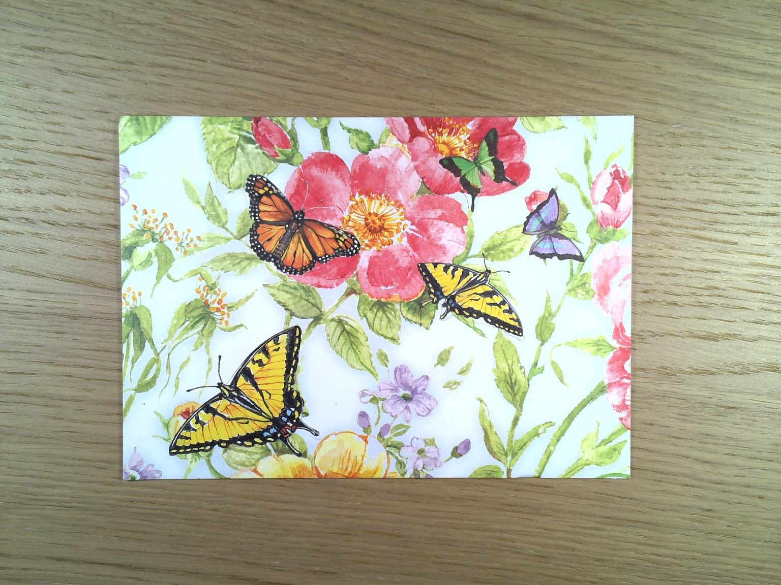 3D Butterfly Happy Birthday Greeting Card Floral Pop-Out Recyclable